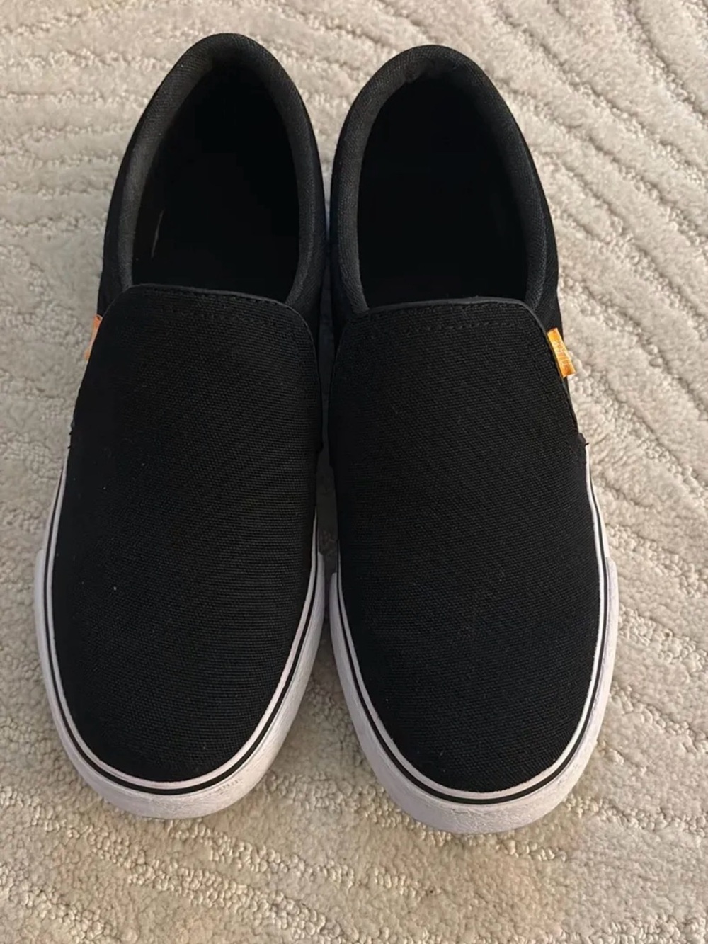 Nike Black Slip-On Canvas Loafers with White Sole